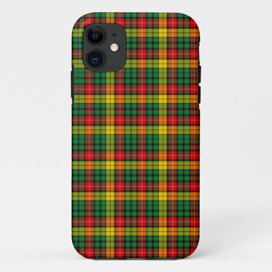 Schottischer Kilt Tartan rotes grünes gelbes Case-Mate iPhone Hülle (Rückseite)