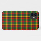 Schottischer Kilt Tartan rotes grünes gelbes Case-Mate iPhone Hülle (Rückseite (Horizontal))