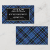 Schottischer Klerusblauer Tartan kariert Visitenkarte (Vorne/Hinten)