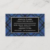 Schottischer Klerusblauer Tartan kariert Visitenkarte (Vorderseite)