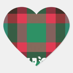 Schottischer königlicher karierter Tartan-Plid mit Herz-Aufkleber