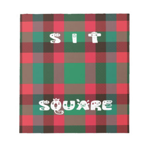 Schottischer königlicher karierter Tartan-Plid mit Notizblock