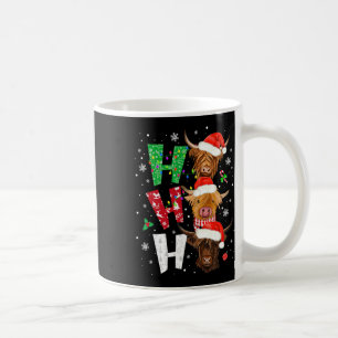 Schottischer Kuhdruck Ho Ho Ho Weihnachts-Pyjamas Kaffeetasse
