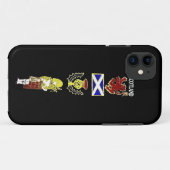 Schottischer Löwe, Distel, Flagge und Pfeifer im Case-Mate iPhone Hülle (Rückseite (Horizontal))