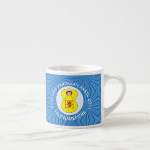Schottischer Löwe Rampant Engel Hanukkah-Flagge Pe Espressotasse