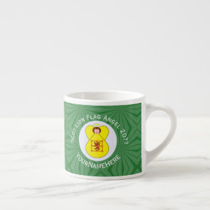 Schottischer Löwen-Engel-Weihnachtsflagge Personal Espressotasse