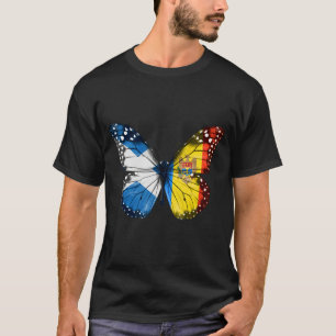 Schottischer moldauischer Flag Butterfly T-Shirt