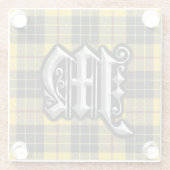 Schottischer MonogrammTartan Clan MacLeod Glasuntersetzer (Rückseite)