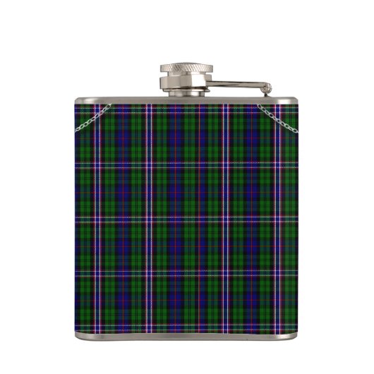Schottischer nationaler Tartan und Sporran Flachmann (Rückseite)