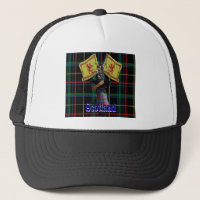Schottischer Pfeifer auf Tartan