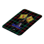 Schottischer Piper auf Tartan Magnet (Linke Seite)
