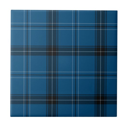 Schottischer Ramsay Blue Tartan Fliese (Vorderseite)
