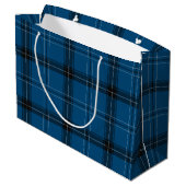 Schottischer Ramsay Blue Tartan Große Geschenktüte (Rückseite Schrägansicht)