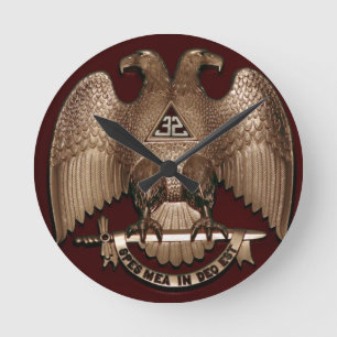 Schottischer Ritus 32 Grad Runde Wanduhr