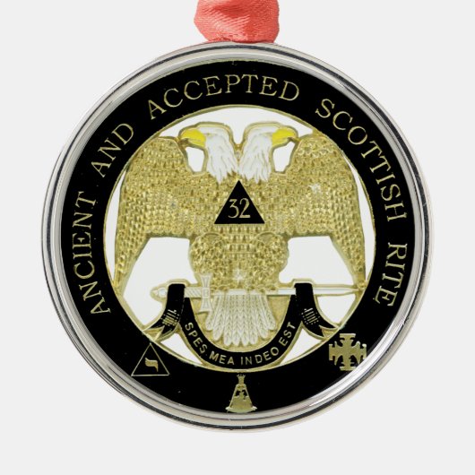 Schottischer Ritus Silbernes Ornament (Vorne)
