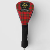 Schottischer Roseund DistelTartan Ihr Text Golf Headcover (Vorderseite)