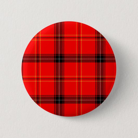 Schottischer Roter Tartan Button (Vorderseite)