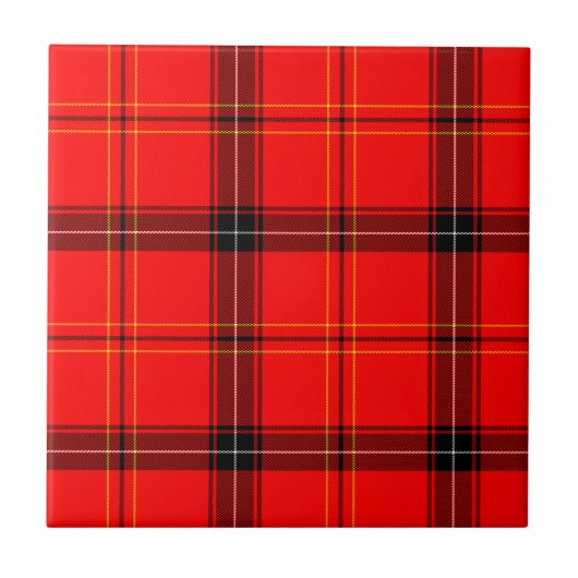 Schottischer Roter Tartan Fliese (Vorderseite)