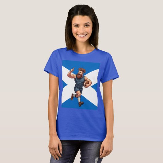 Schottischer Rugby-Held T-Shirt (Vorne ganz)
