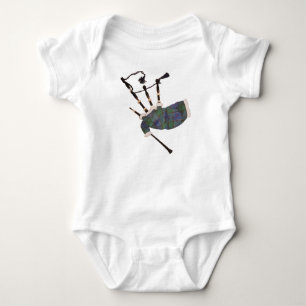 schottischer Schottenkaro-Dudelsack Baby Strampler