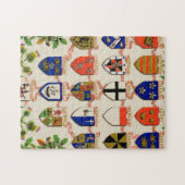 Schottischer Schottlanenmantel mit Waffenschilden Puzzle (Horizontal)