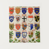 Schottischer Schottlanenmantel mit Waffenschilden Wandteppich (Vorderseite)