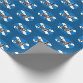 Schottischer Scottie-Hund mit Flagge von Geschenkpapier (Ecke)