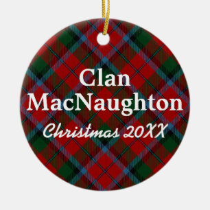 Schottischer Tartan des Clan MacNaughton Keramik Ornament
