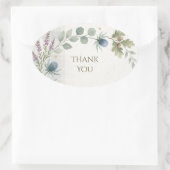 Schottischer Tartan Distel Blumen Danke Aufkleber (Tasche)