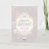 Schottischer Tartan-Geburtstag Karte (Rückseite)