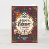 Schottischer Tartan-Geburtstag Karte (Vorderseite)