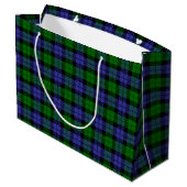 Schottischer Tartan Große Geschenktüte (Rückseite Schrägansicht)