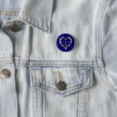Schottischer Tartan-Herz-Distel-Knopf Button (Beispiel)