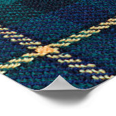 Schottischer Tartan-Hintergrund - kariertes Webdes Poster (Ecke)