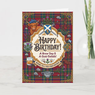 Schottischer Tartan Humor Geburtstag Karte