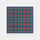 Schottischer Tartan kariert in königsblau und kirs Serviette (Vorderseite)