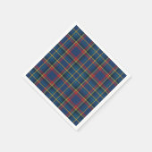 Schottischer Tartan kariert in königsblau und kirs Serviette (Ecke)