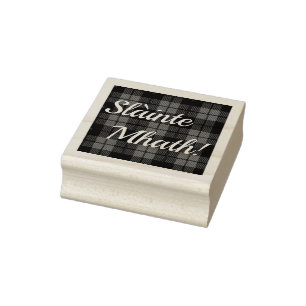 Schottischer Tartan kariert/Slainte Mhath! Segen Gummistempel