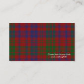 Schottischer Tartan-karierte Geschäfts-Karte Visitenkarte (Rückseite)