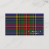 Schottischer Tartan-karierte Geschäfts-Karte Visitenkarte (Rückseite)