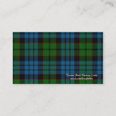 Schottischer Tartan-karierte Geschäfts-Karte Visitenkarte (Rückseite)