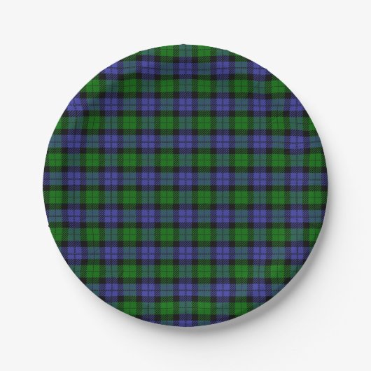 Schottischer Tartan Pappteller (Vorderseite)