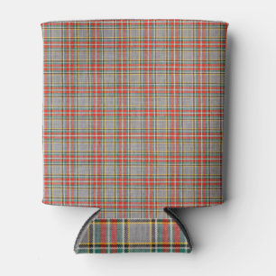 Schottischer Tartan: rot-grün-gelbes Muster. Dosenkühler