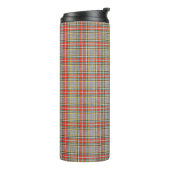 Schottischer Tartan: rot-grün-gelbes Muster. Thermosbecher (Nach links gedreht)