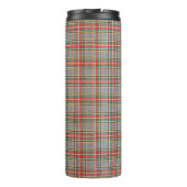 Schottischer Tartan: rot-grün-gelbes Muster. Thermosbecher (Rückseite)