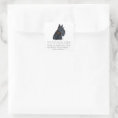 Schottischer Terrier Andenken Quadratischer Aufkleber (Tasche)