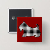 Schottischer Terrier-Anstecker Button (Vorne & Hinten)