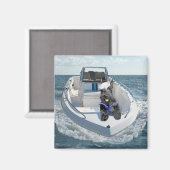 Schottischer Terrier auf dem Boot Magnet (Vorderseite/Rückseite)