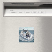 Schottischer Terrier auf dem Boot Magnet (In Situ (Geschirrspüler))