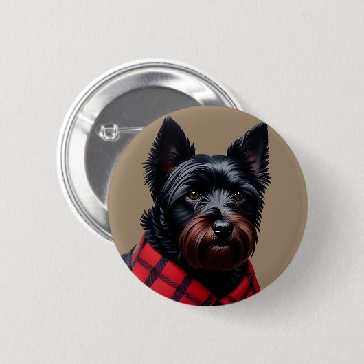 Schottischer Terrier Button (Vorne & Hinten)